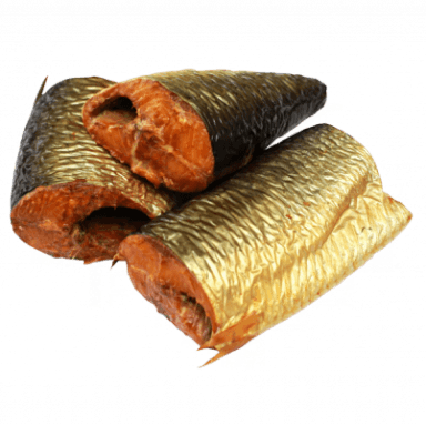 Bucați hering afumat la rece