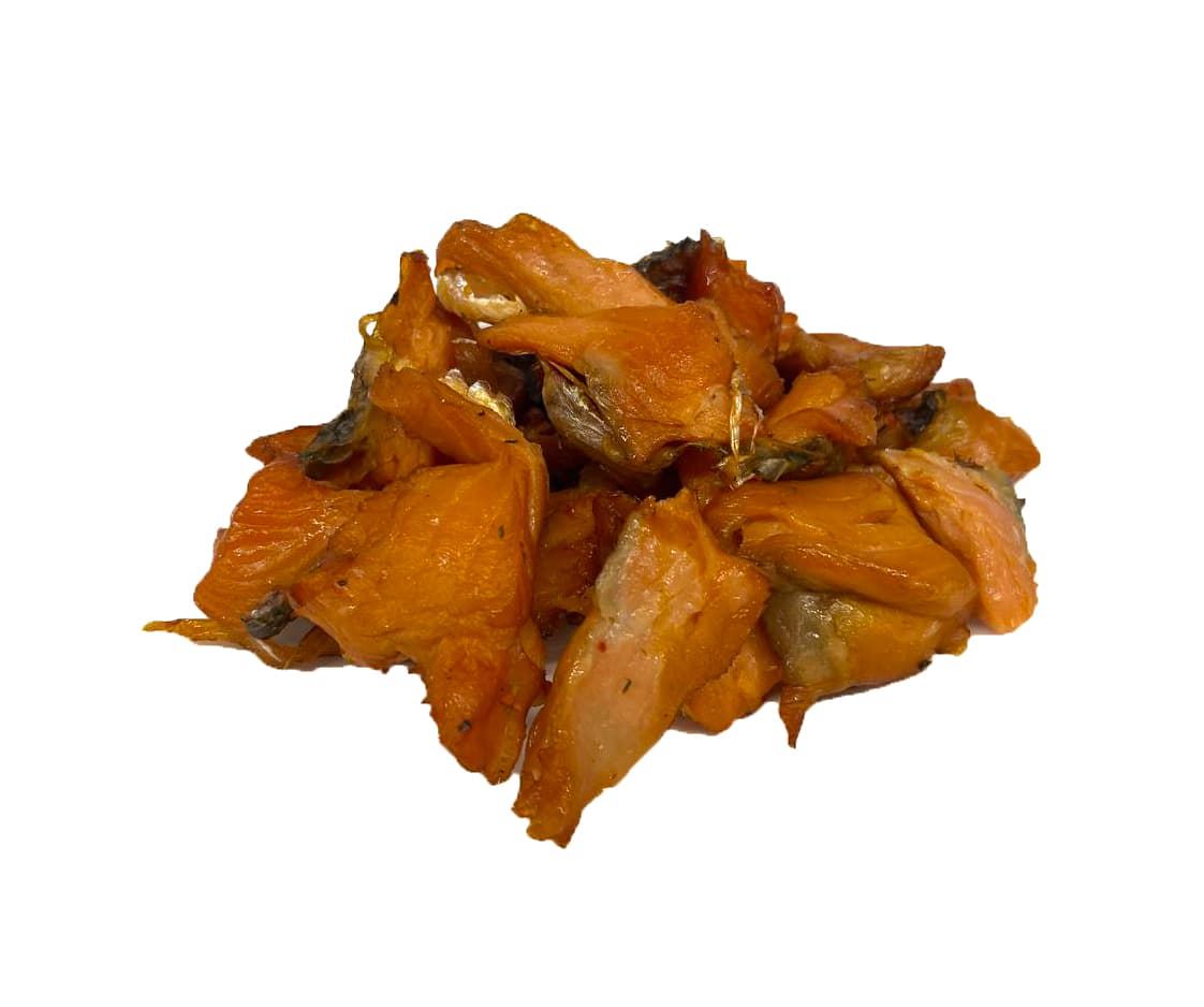 Bucati somon afumat la rece