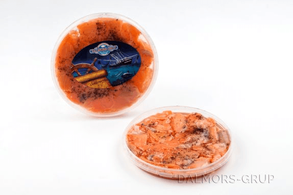 Somon sărat bucatele in ulei 300g